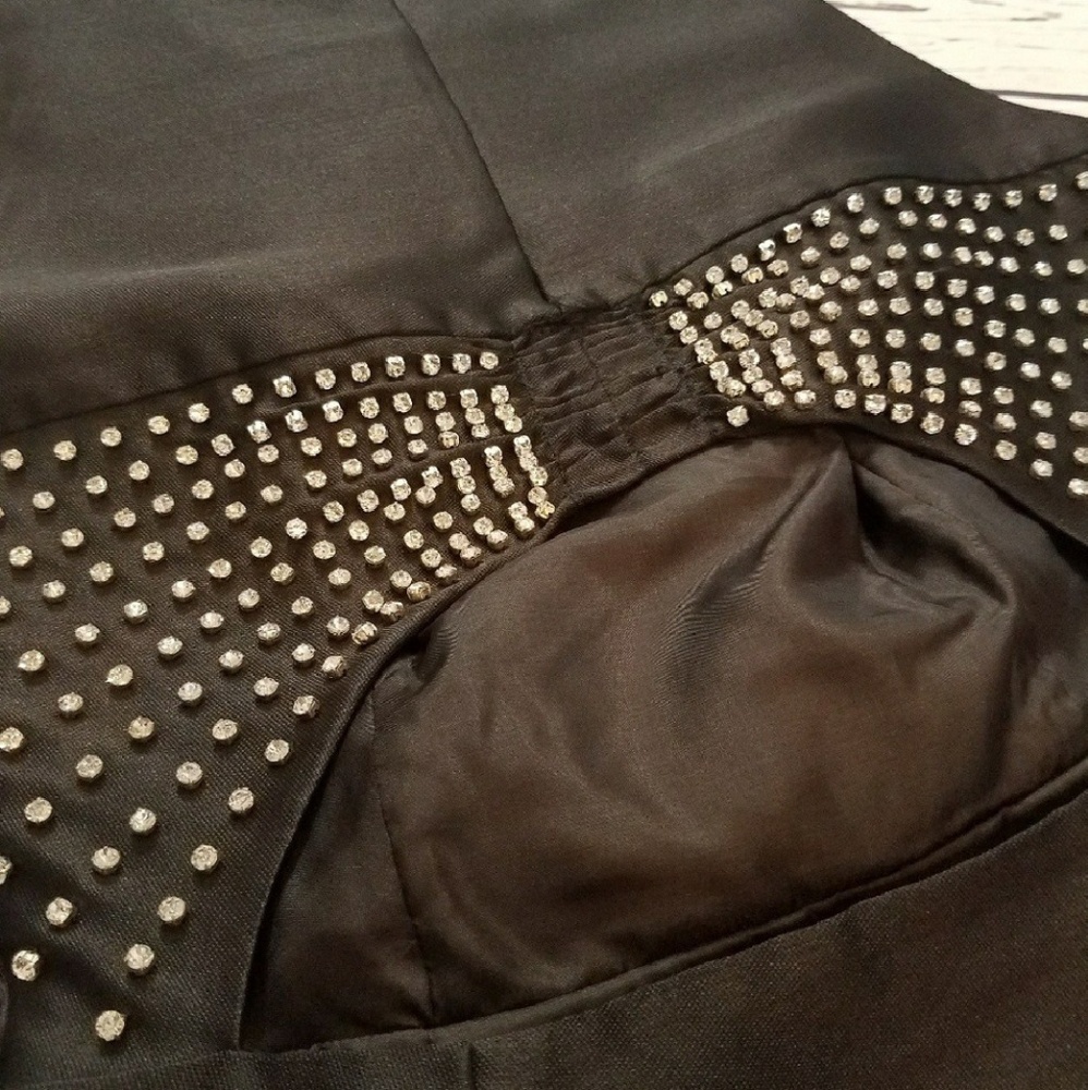 NWT Kate Spade Black Embellished Bow Back Dress - Picture 5 of 5